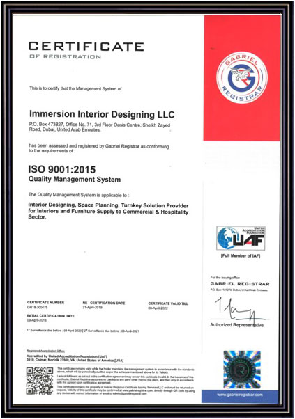 Iso Certified Interior Services In Uae
